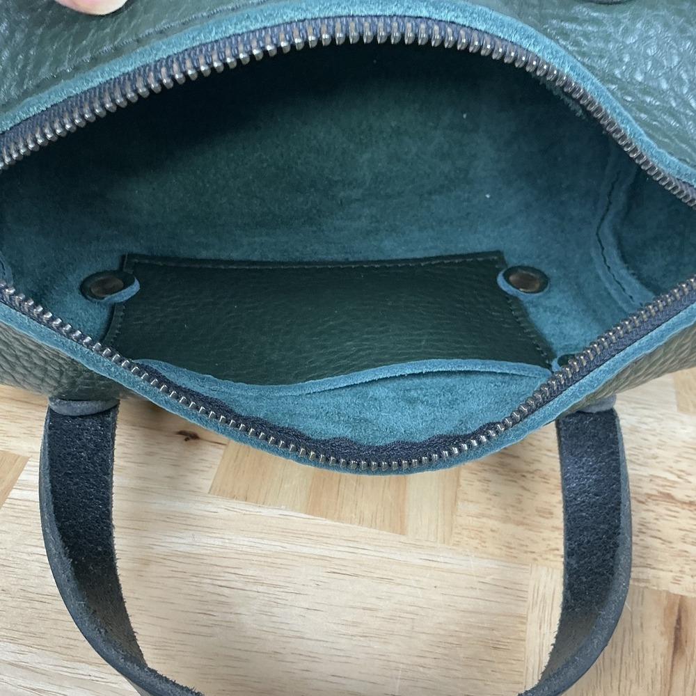 Go Forth Goods Mini Jane Crossbody Bag Forest Green & Black Strap/Trim Purse - Picture 12 of 15